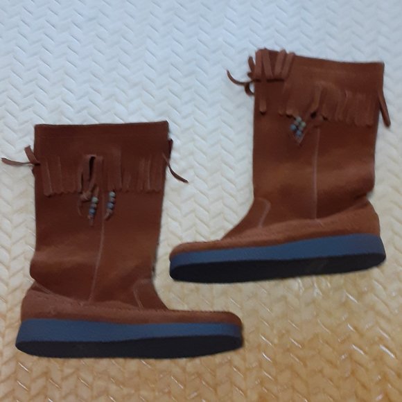 Women's Upper Leather Boots w/fringe by Report Size 10 NEW - Picture 1 of 4